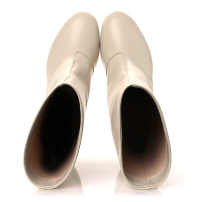 Fendi Vitello Karligraphy Logo FF Ankle Boots 35 White 2 of 11