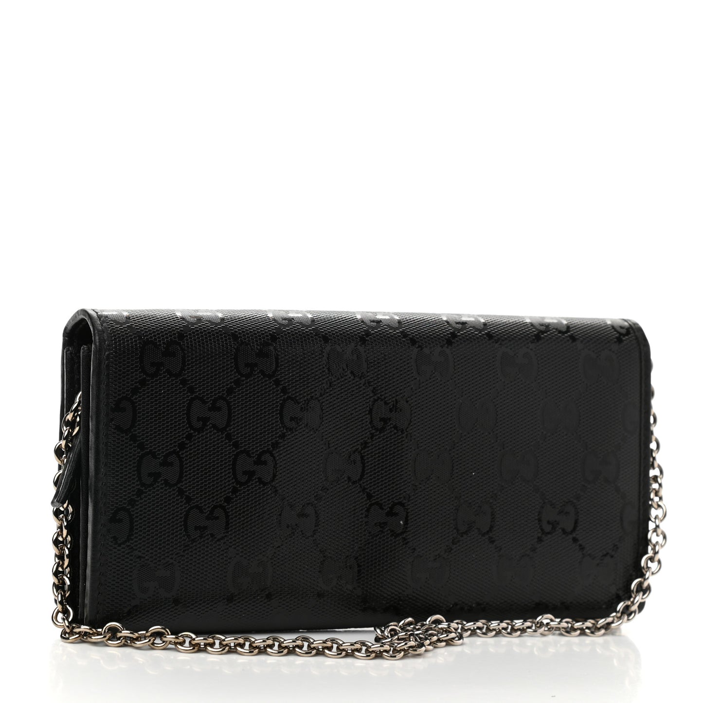 Imprime Monogram GG Pierce Chain Clutch Wallet Black