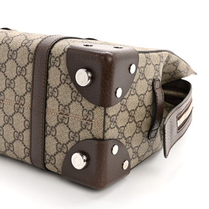 Gucci GG Supreme Monogram Textured Dollar Calfskin Small Detail Tote Beige Ebony New Acero 10 of 14