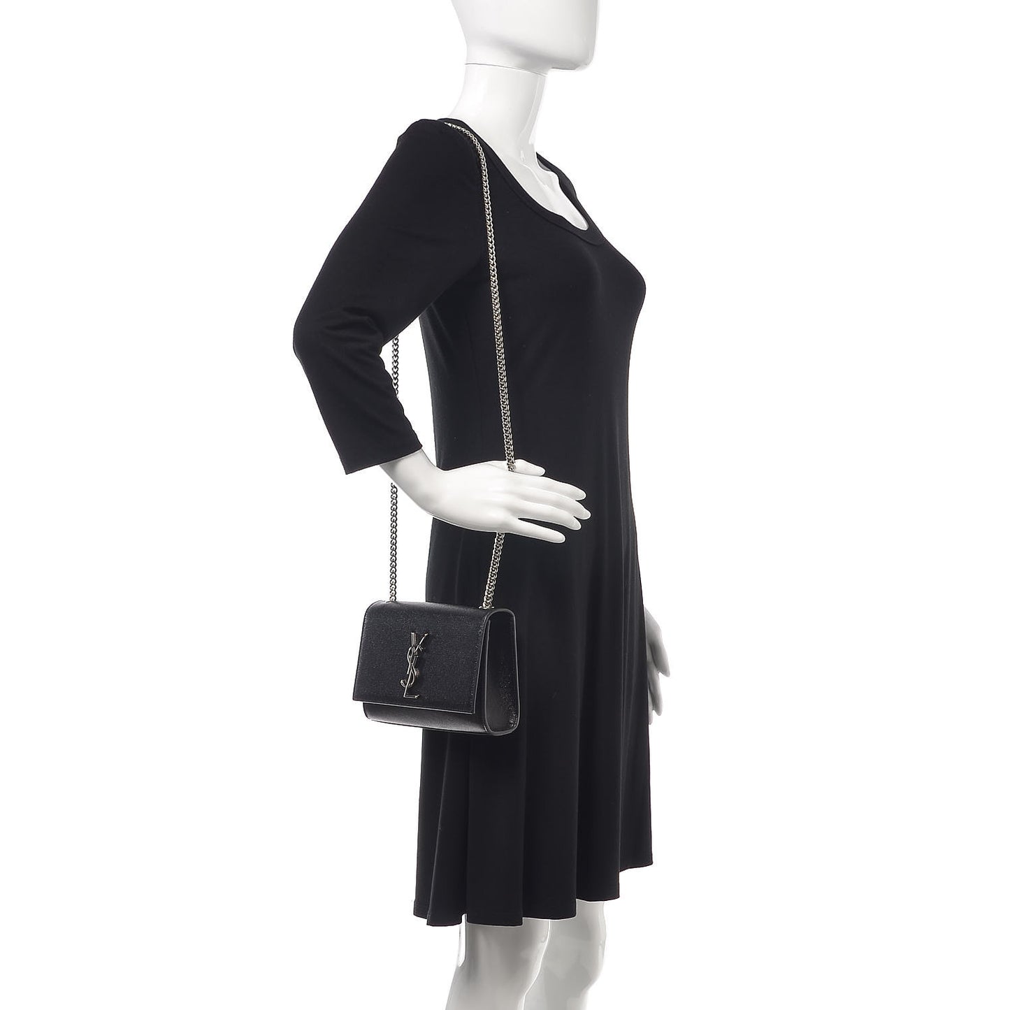 Grain De Poudre Small Monogram Kate Satchel Black