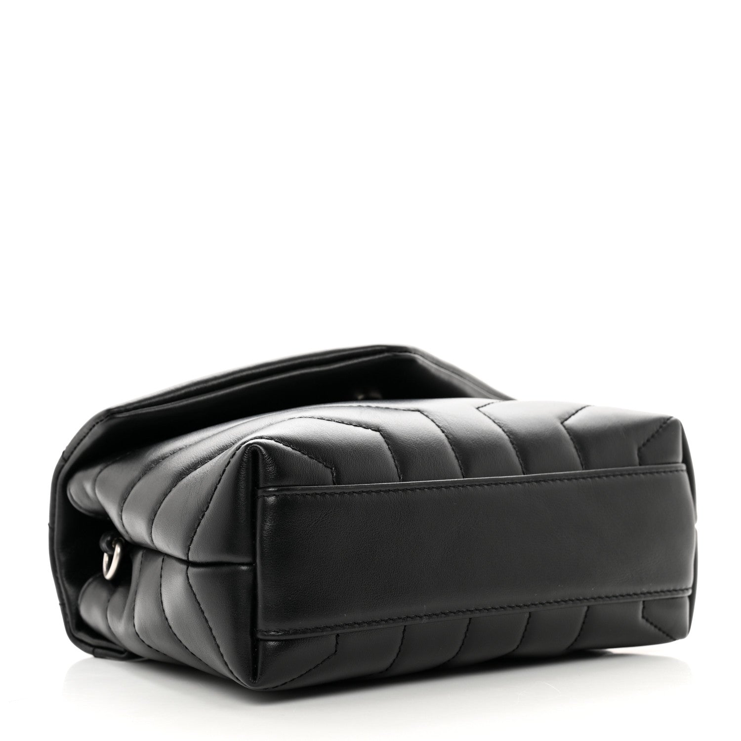 Saint Laurent Calfskin Y Quilted Monogram Toy Loulou Crossbody Bag Black 4 of 10