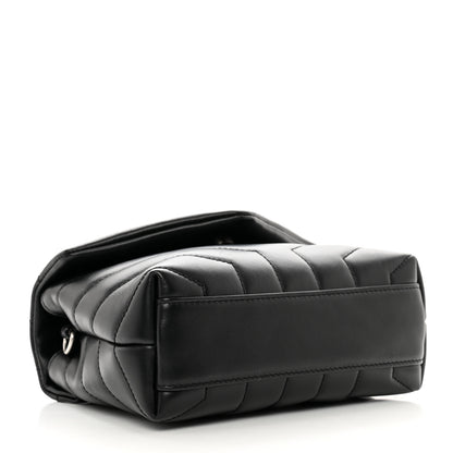 Saint Laurent Calfskin Y Quilted Monogram Toy Loulou Crossbody Bag Black 4 of 10
