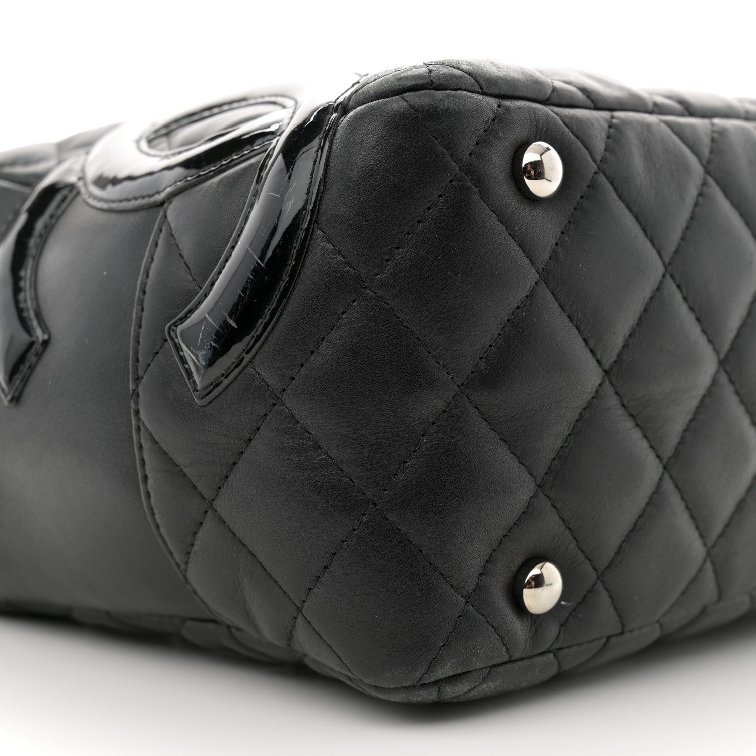 Chanel Calfskin Quilted Large Cambon Bowler Black 9 of 14