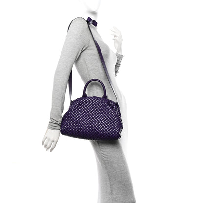 Bottega Veneta Nappa Intrecciato Small Padded The Handle Tote Purple 2 of 12