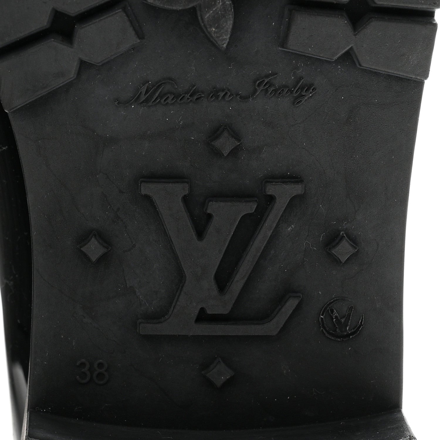 Louis Vuitton Rubber Embossed Monogram Splash Rain Boots 38 Black 7 of 8