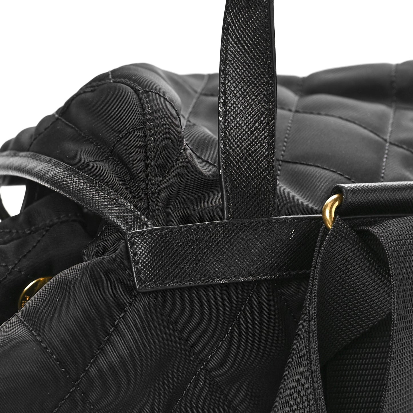 Tessuto Saffiano Impuntu Backpack Black