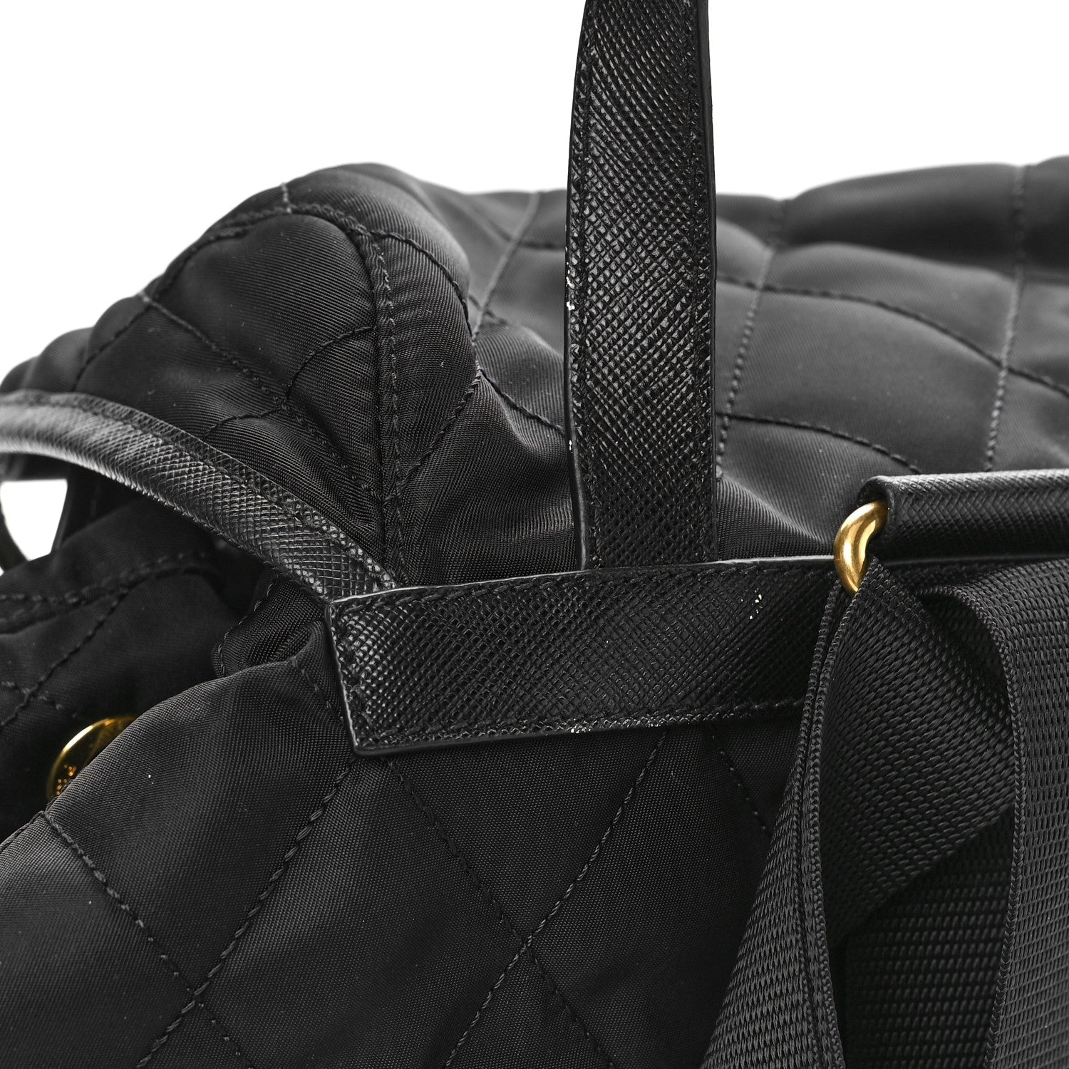 Prada Tessuto Saffiano Impuntu Backpack Black 9 of 9