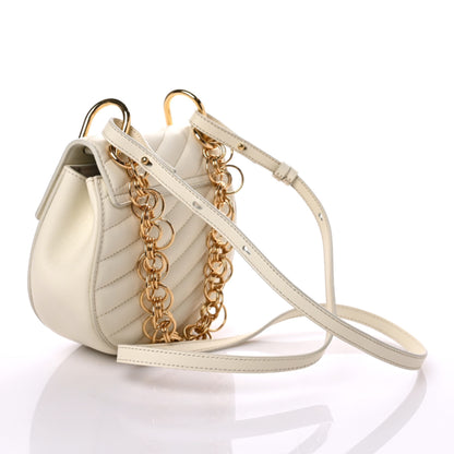 Chloe Calfskin Quilted Mini Drew Bijou Shoulder Bag Natural White 2 of 9