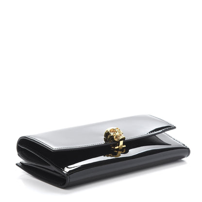 Alexander McQueen Patent Skull Continental Wallet Black 4 of 11