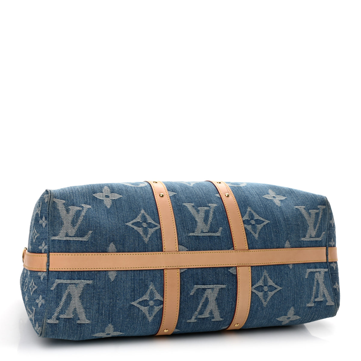 Denim Monogram New LV Remix Keepall Bandouliere 45 Blue