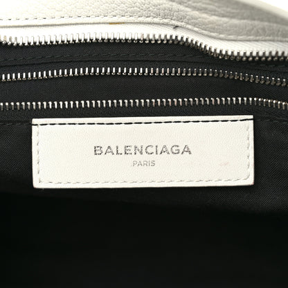 Balenciaga Chevre Silver Metallic Edge Hardware City White 7 of 10