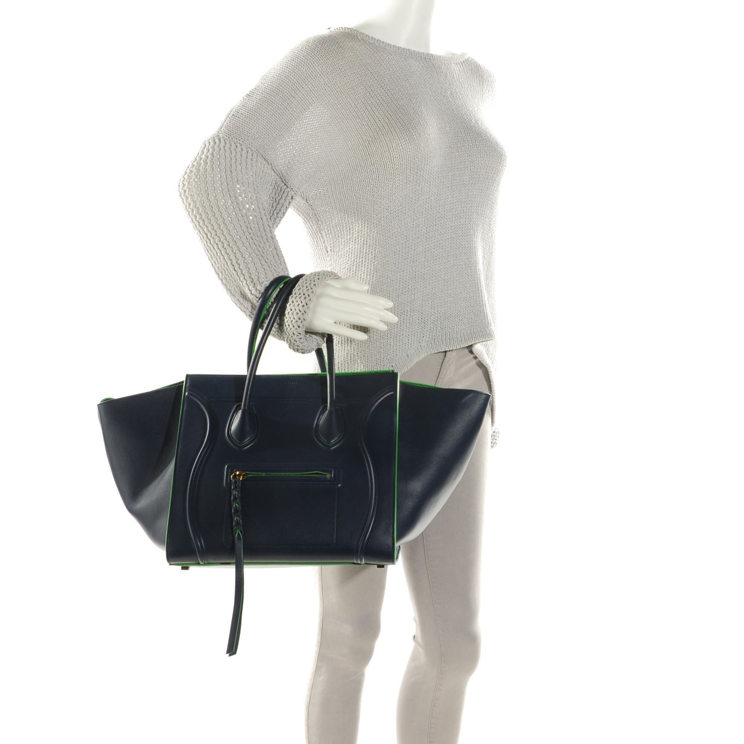 Smooth Calfskin Medium Phantom Luggage Midnight