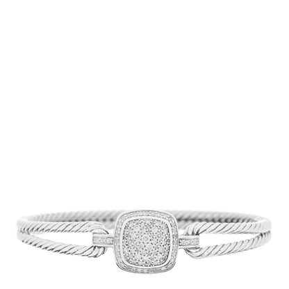 David Yurman Sterling Silver Diamond Albion Cable Bracelet 1 of 4