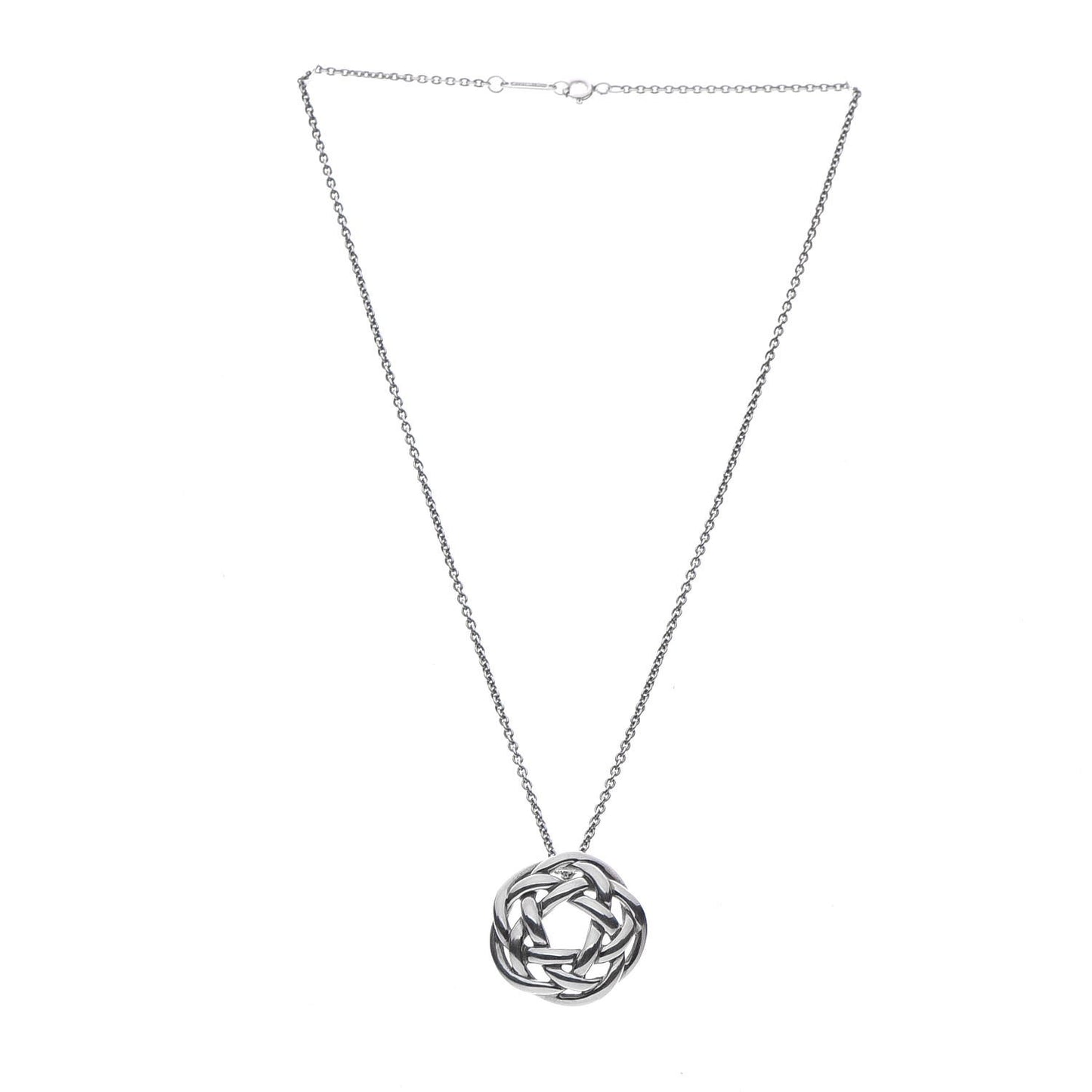 Sterling Silver Love Knot Pendant Necklace