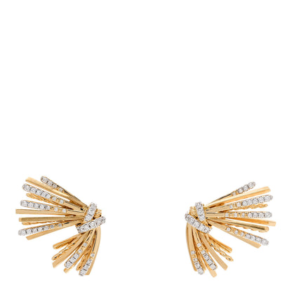 David Yurman 18K Yellow Gold Diamond Angelika Flair Earrings 1 of 4