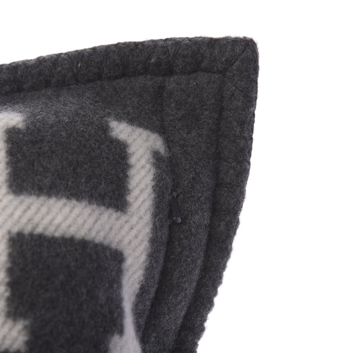 Wool Cashmere Avalon Pillow PM Ecru Gris Fonce