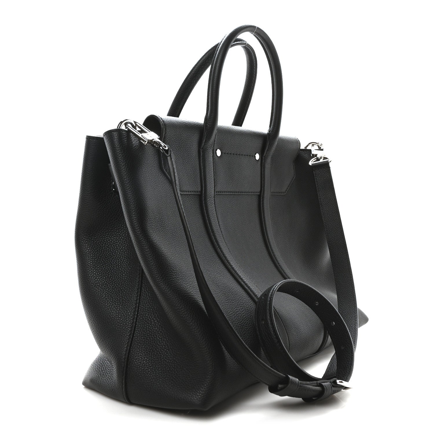 Louis Vuitton Millesime Calfskin Georges Tote MM Black 3 of 10