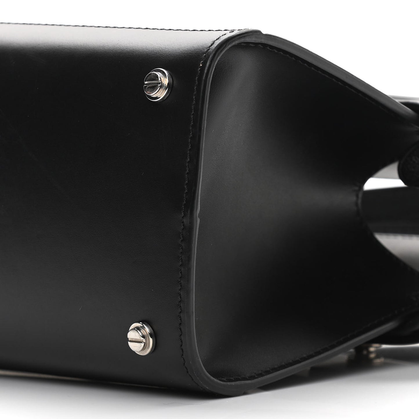 Smooth Calfskin Mini Horizon Satchel Black
