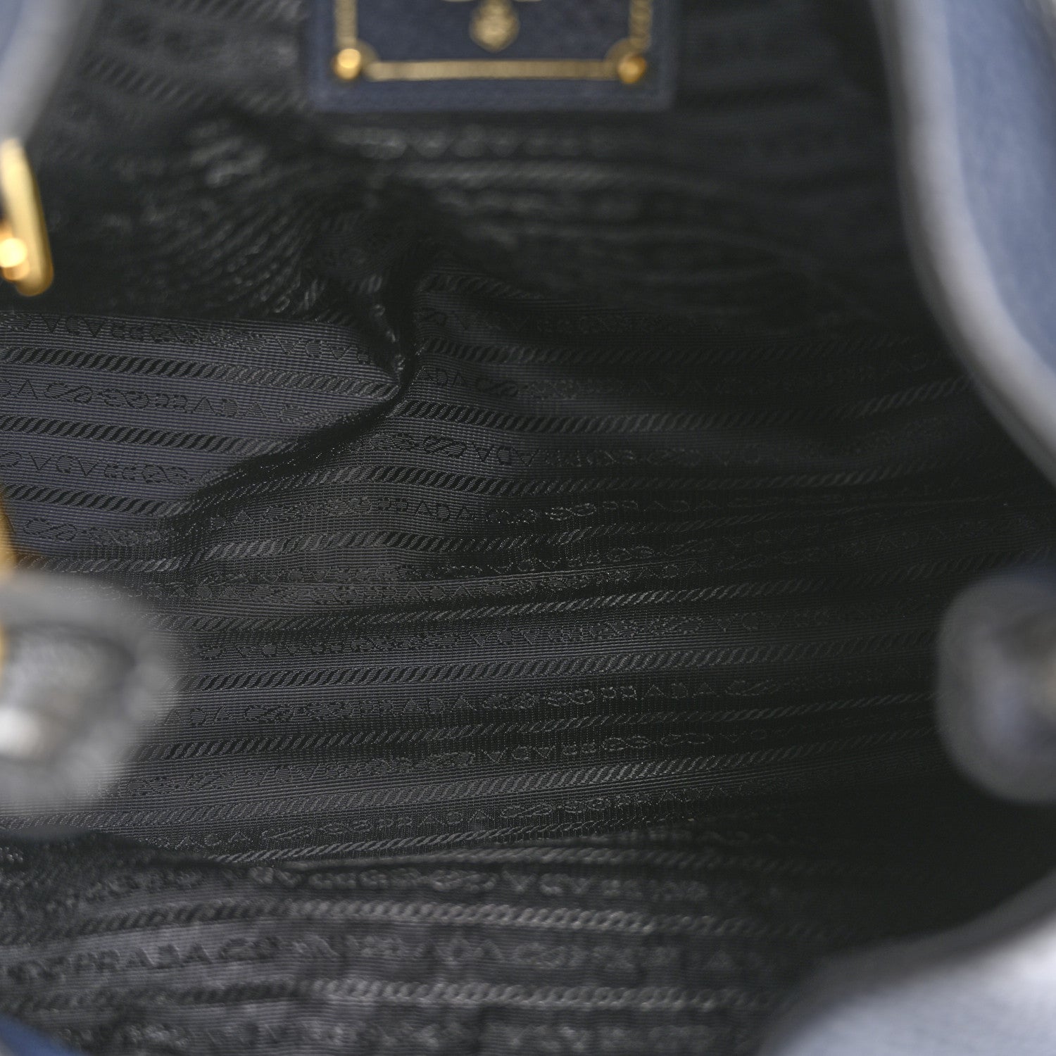 Prada Vitello Phenix Embossed Logo Hobo Baltico 5 of 16