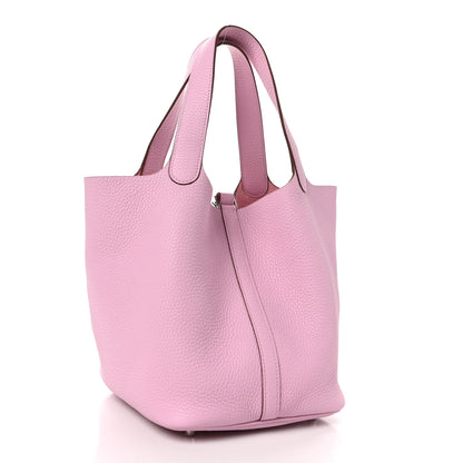 Hermes Taurillon Clemence Picotin Lock 22 MM Mauve Sylvestre 3 of 12