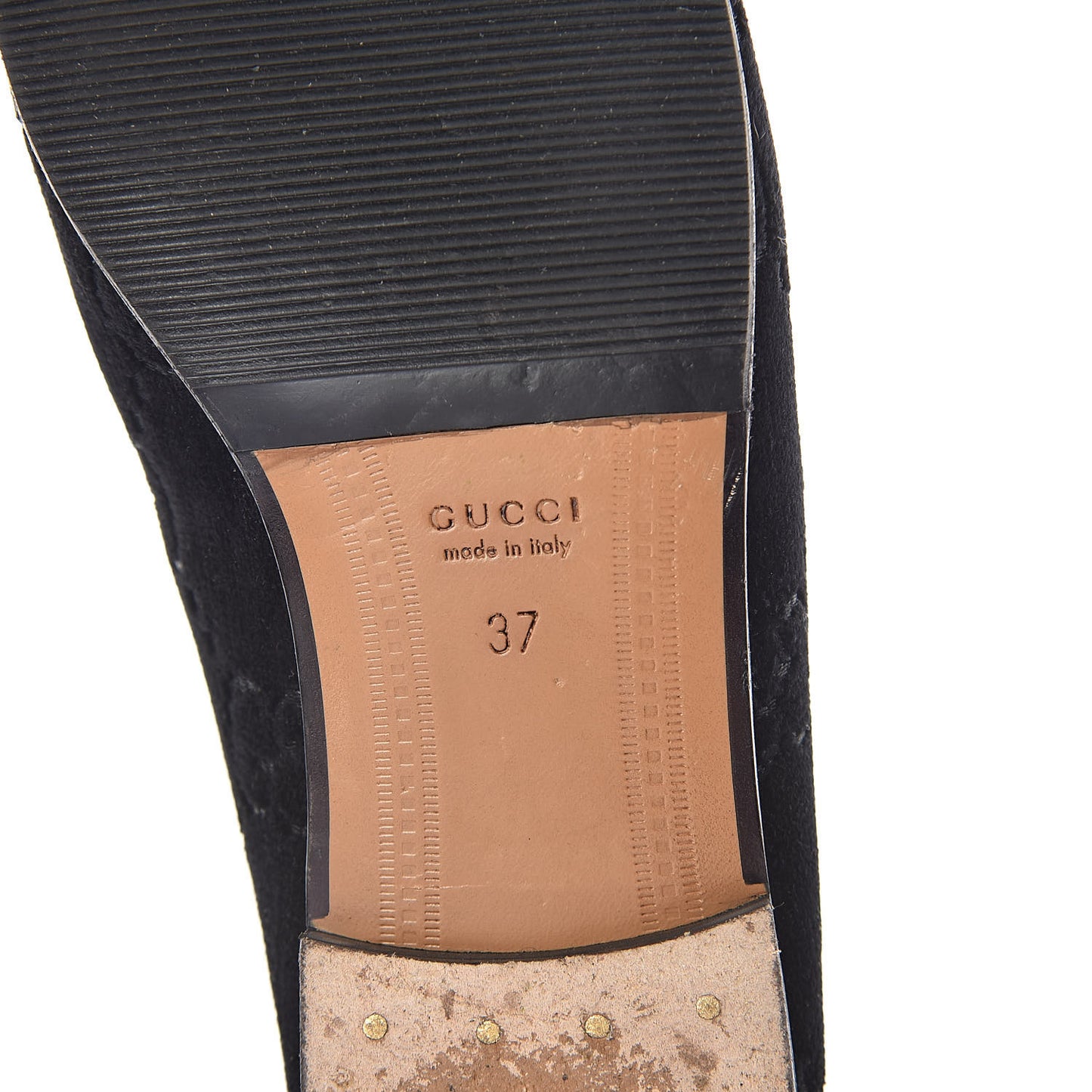 Velvet GG Monogram Horsebit Womens Jordaan Loafers 37 Black