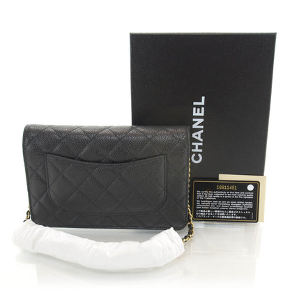 Chanel Caviar Quilted Wallet On Chain WOC Black 3 of 10