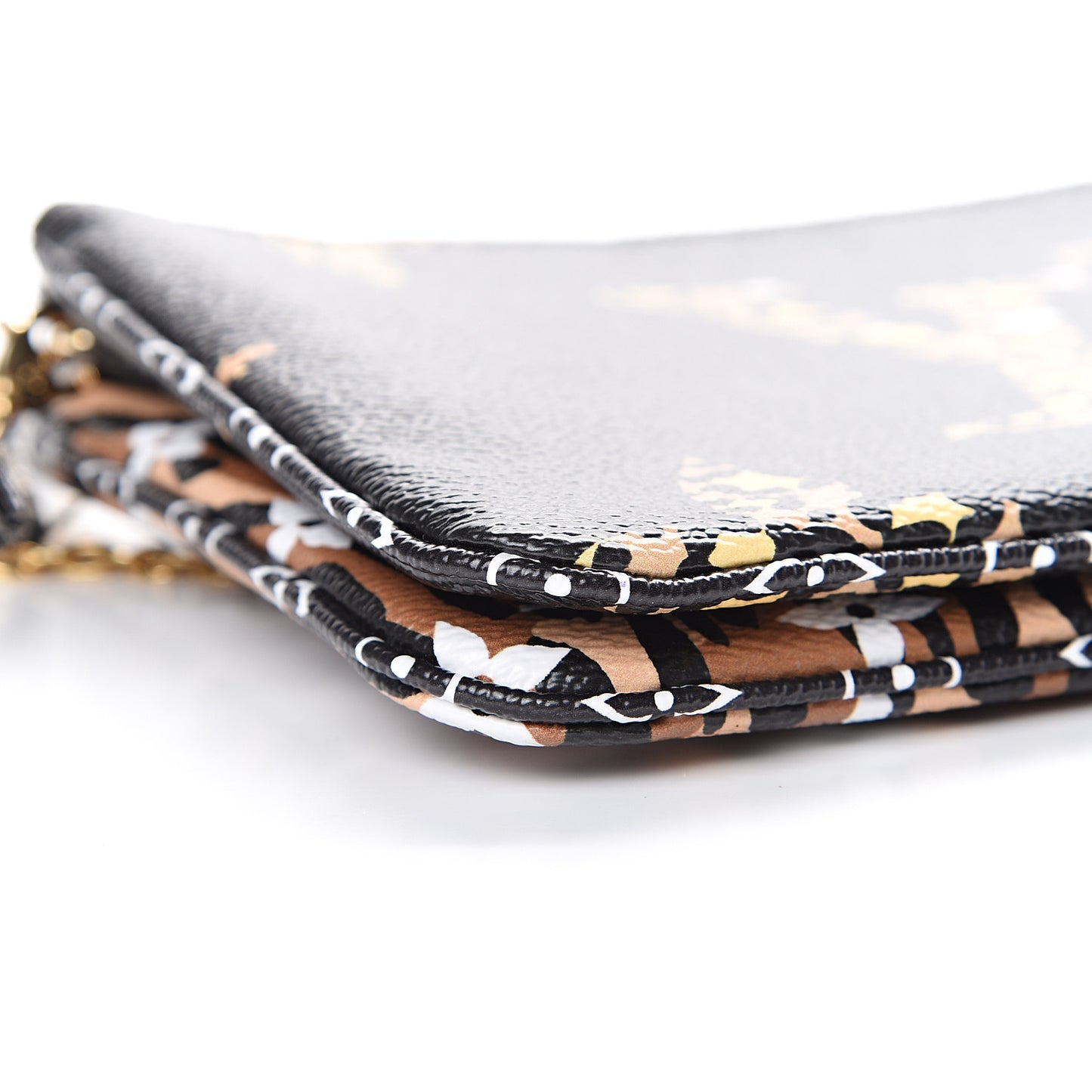 Monogram Giant Jungle Pochette Double Zip Black