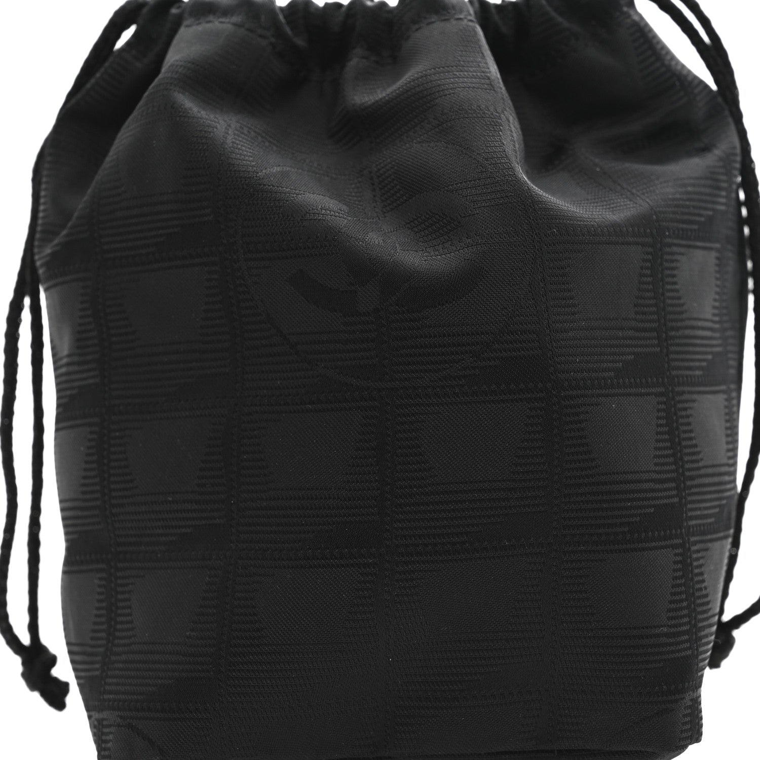Chanel Nylon Travel Drawstring Bag Black 8 of 10