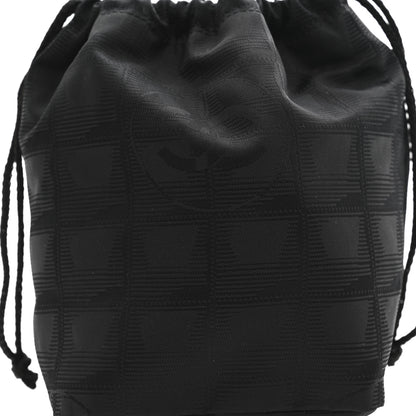 Chanel Nylon Travel Drawstring Bag Black 8 of 10