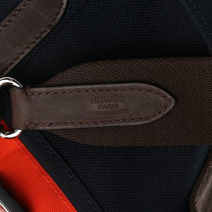 Hermes Canvas The Grooming Bag Bleu Navy Feu 8 of 15