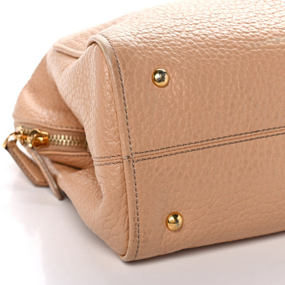 Fendi Pebbled Calfskin Small Chameleon Tote Beige 10 of 16