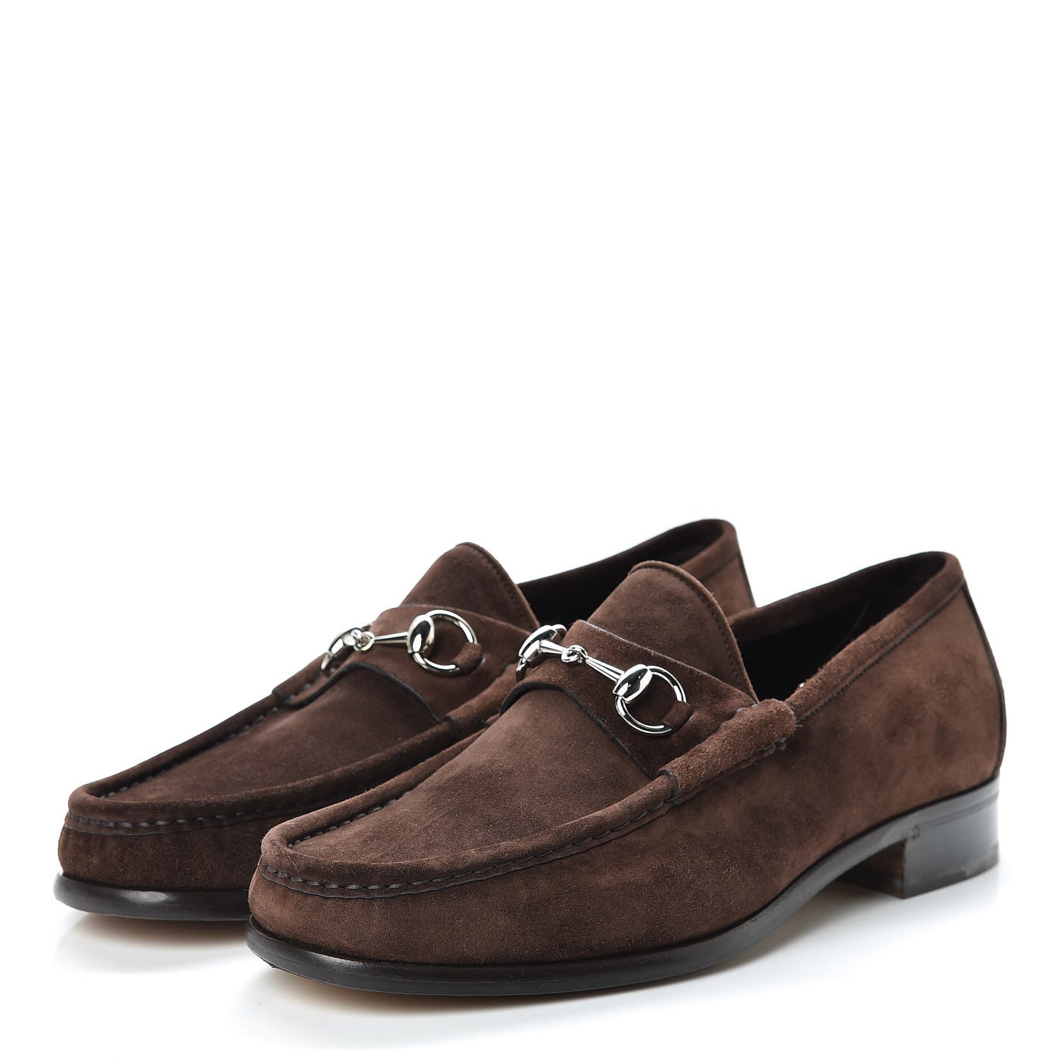 Gucci Suede Mens 1953 Horsebit Loafers 9 Brown 3 of 10