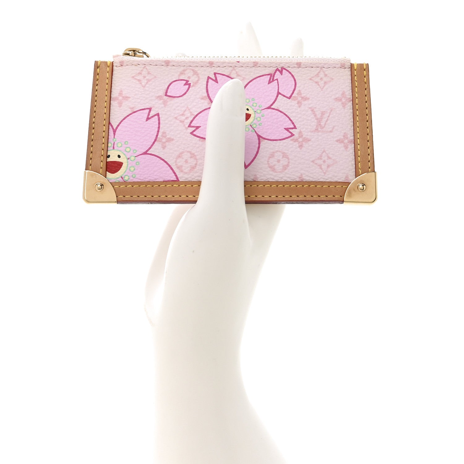Louis Vuitton Monogram Cherry Blossom Key Pouch Pink 2 of 6