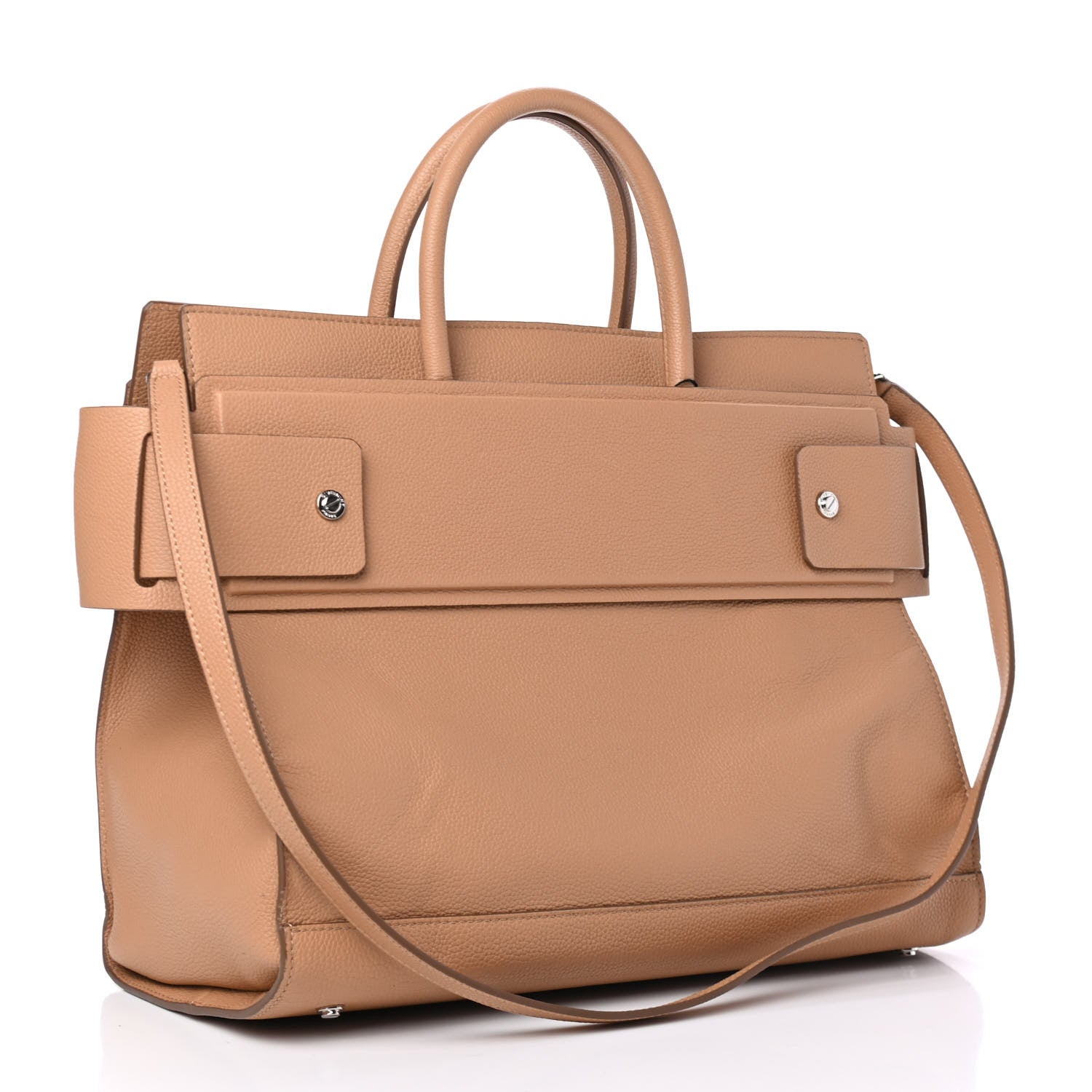 Givenchy Grained Calfskin Medium Horizon Satchel Beige 2 of 4