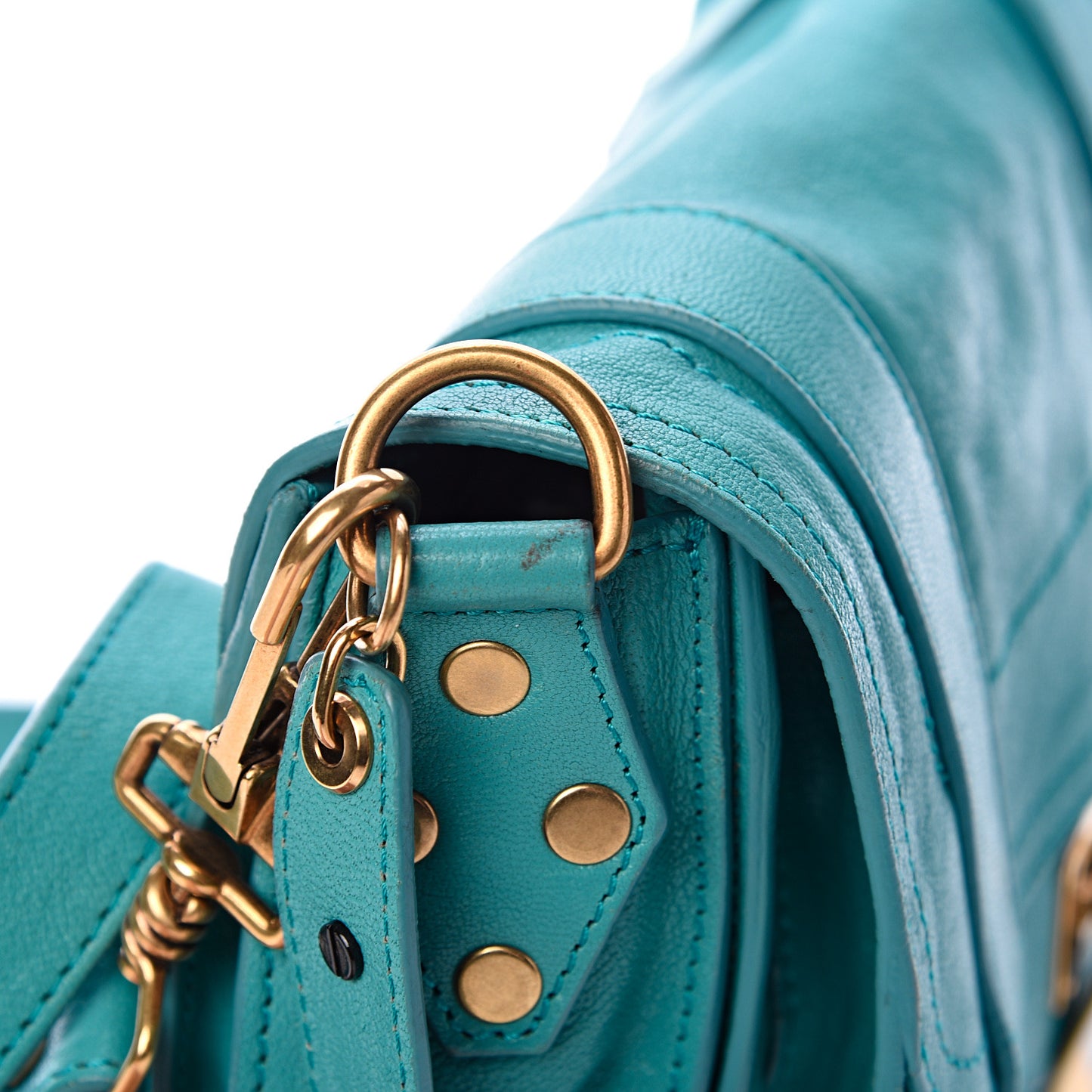 Lambskin PS1 Mini Pouch Messenger Bag Lagoon