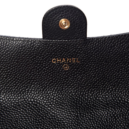 Chanel Caviar Quilted Large Flap Gusset Wallet Black 6 of 9