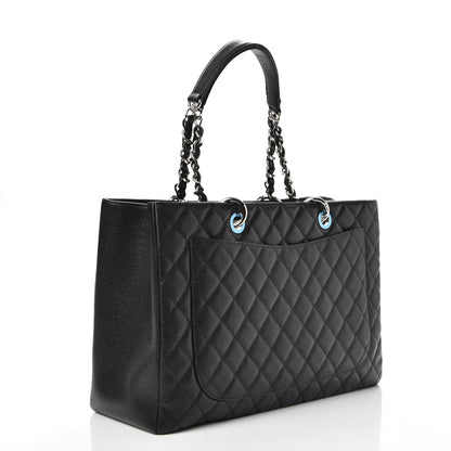 Chanel Caviar Quilted XL Grand Shopping Tote GST Black 3 of 8
