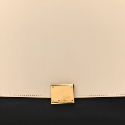 Celine Smooth Calfskin Suede Medium Tri-Color Trapeze Cream Black Brown 7 of 16