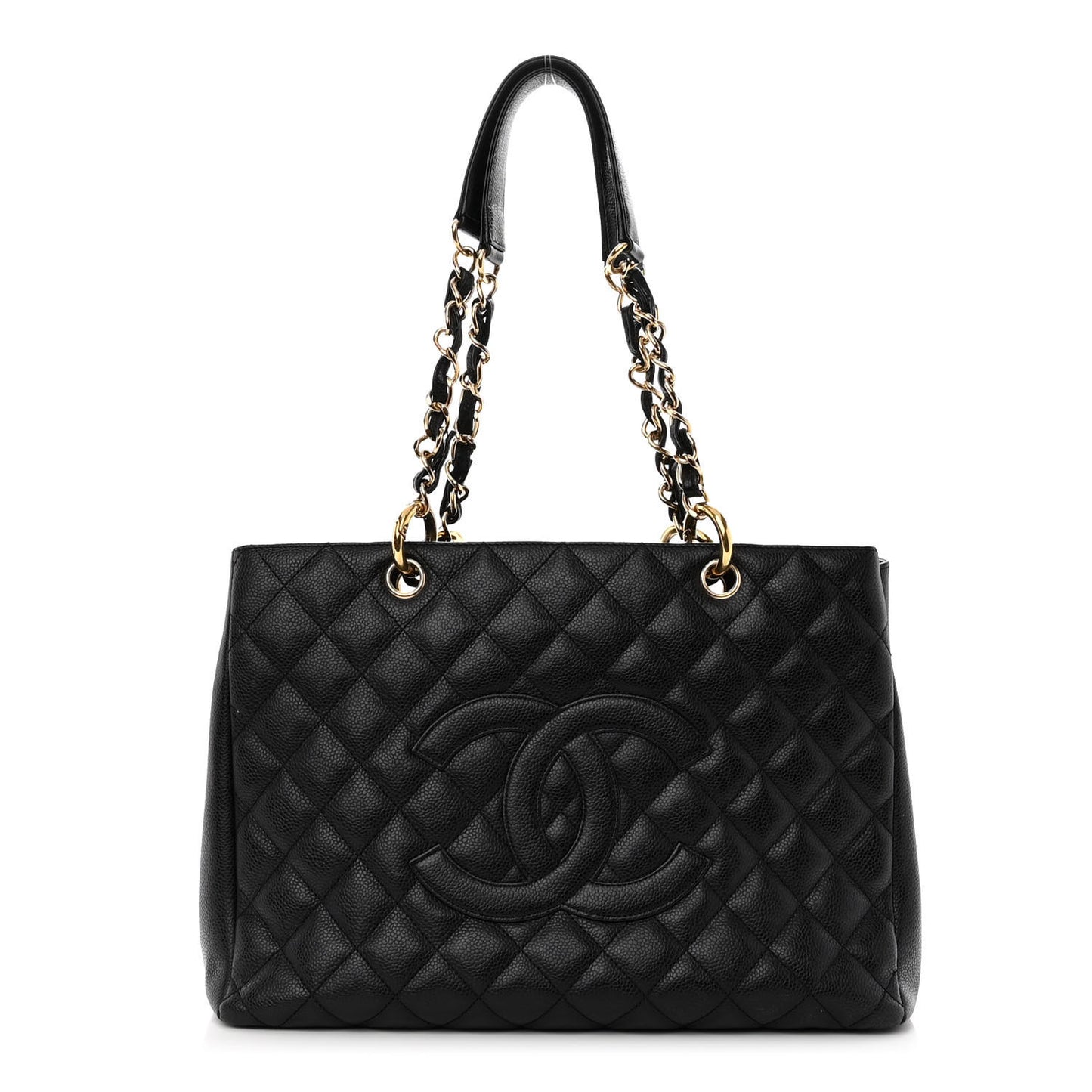 Caviar Quilted Grand Shopping Tote GST Black