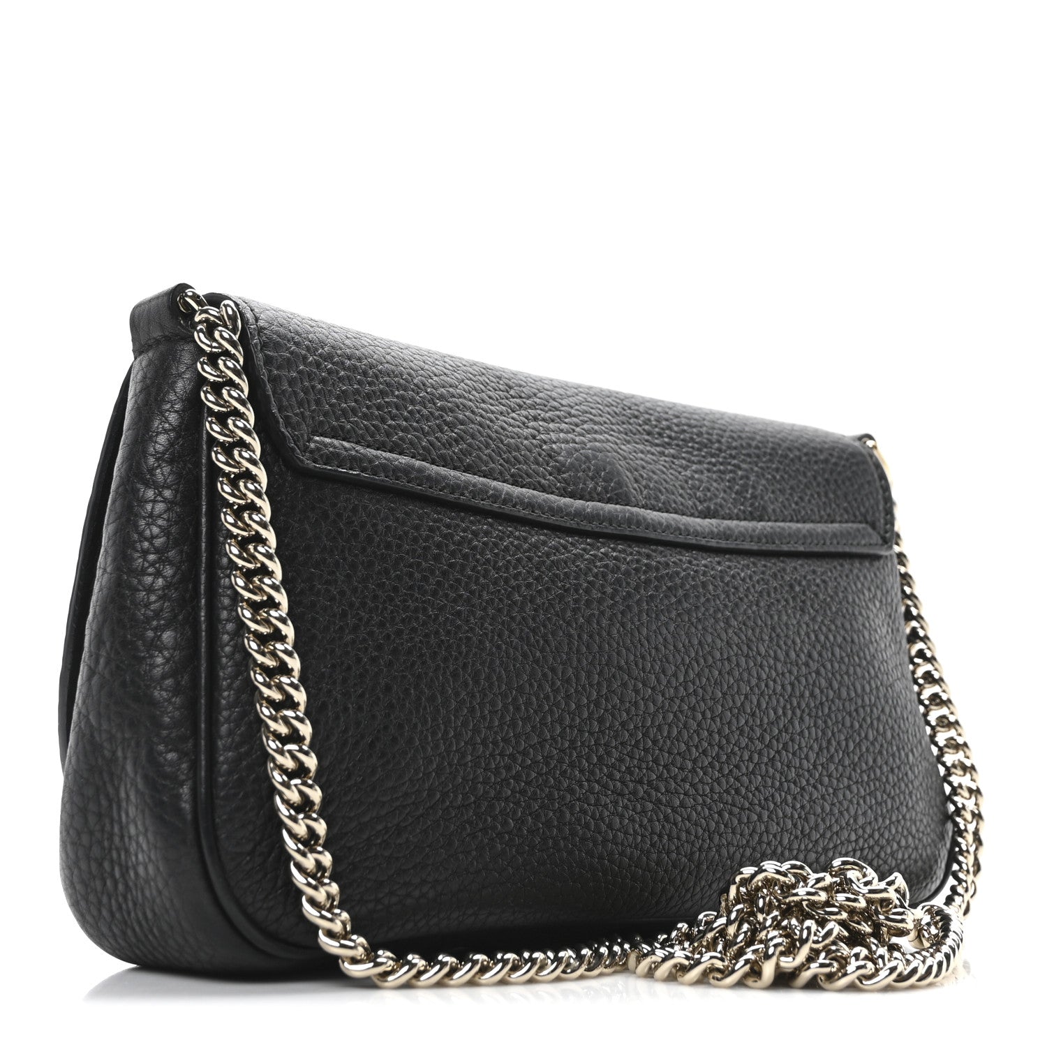 Gucci Pebbled Calfskin Medium Soho Flap Crossbody Black 3 of 10