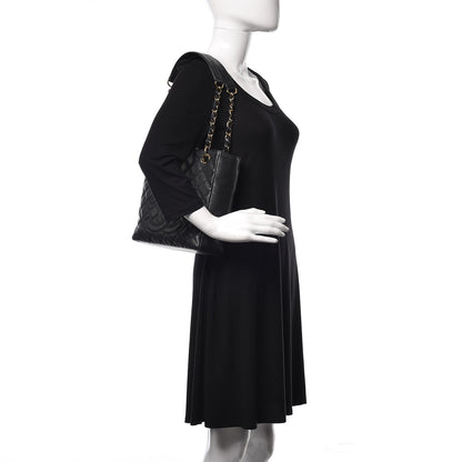 Chanel Caviar Quilted Petit Shopping Tote PST Black 2 of 10