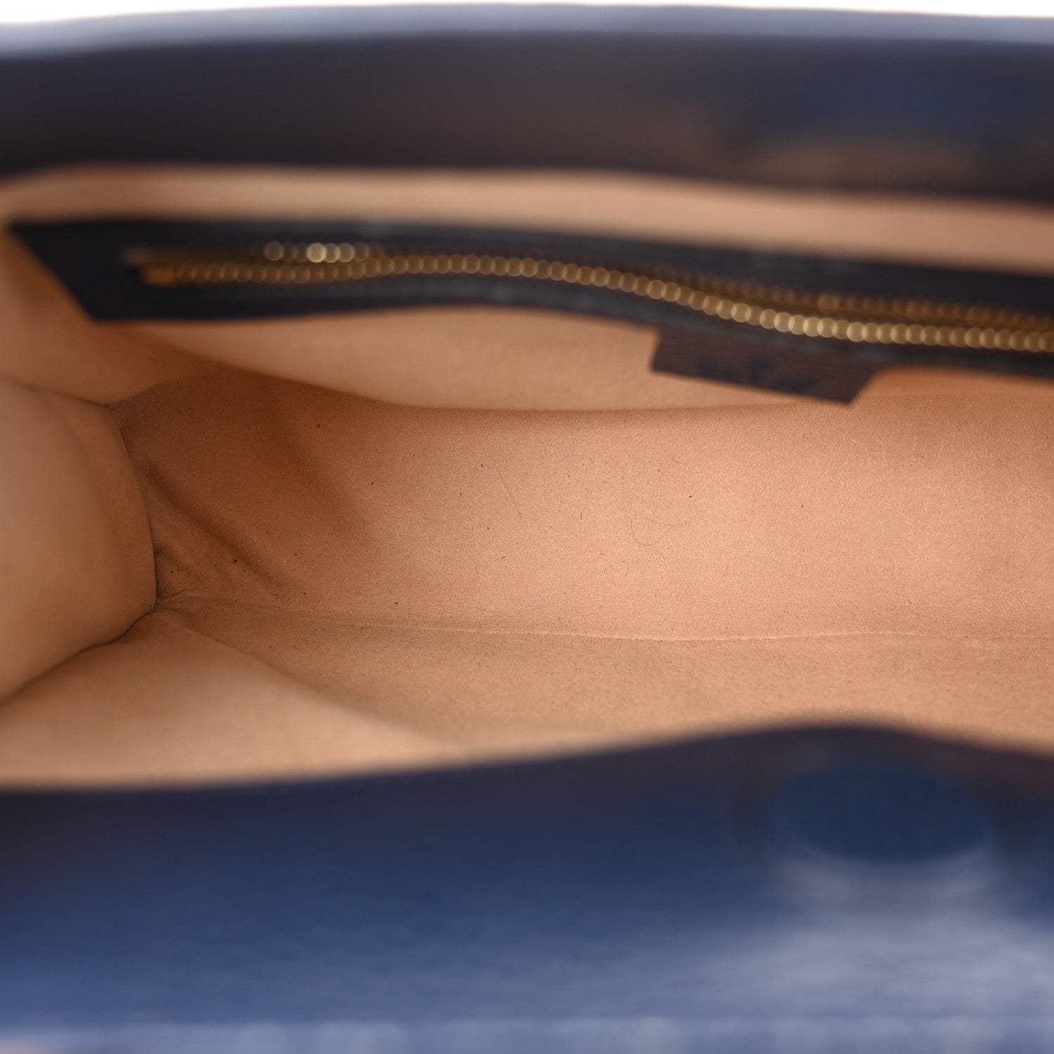 Gucci Nappa Bamboo Web Small Nymphaea Top Handle Bag Navy 1796495