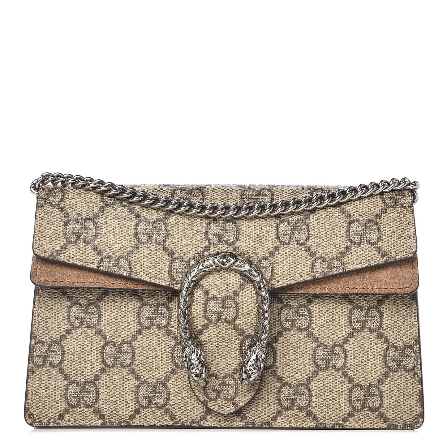 GG Supreme Monogram Super Mini Dionysus Shoulder Bag Taupe