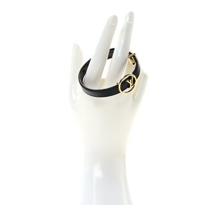 Louis Vuitton Monogram Calfskin LV Eclipse Reversible Bracelet 17 Black 2 of 5