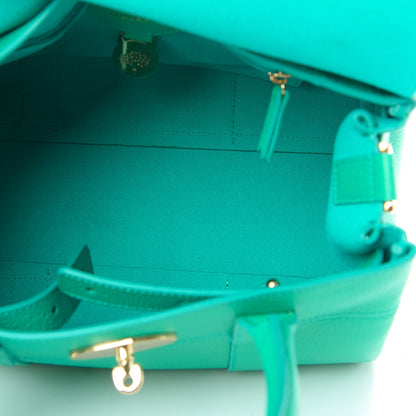 Mulberry Classic Grain Small Bayswater Satchel Aqua Green 6 of 13