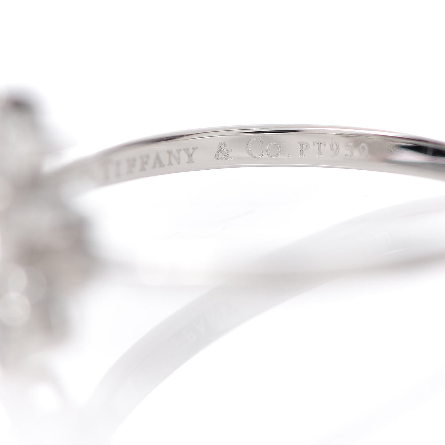 Platinum Diamond Enchant Garden Flower Ring 48 4.5