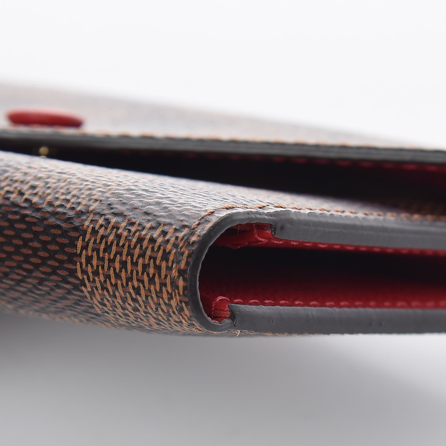 Louis Vuitton Damier Ebene Victorine Wallet Red 9 of 9