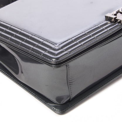 Chanel Glazed Calfskin Large Boy Flap Grey 8 of 13