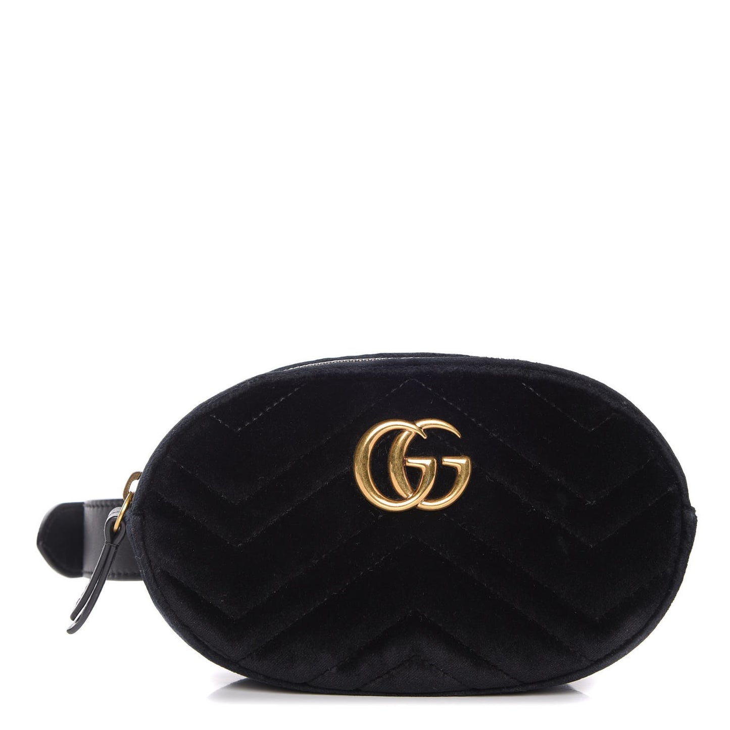 Velvet Matelasse GG Marmont Belt Bag 75 30 Black