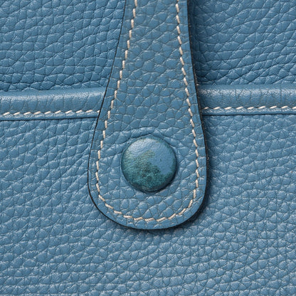 Hermes Taurillon Clemence Evelyne III PM Blue Jean 9 of 11